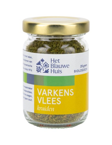 Varkensvlees kruiden 25 gr bio (in glas)